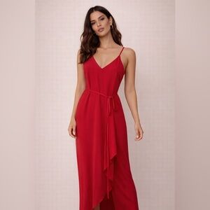 INTERMIX Pink Asymmetrical Ruffled Cocktail Dress